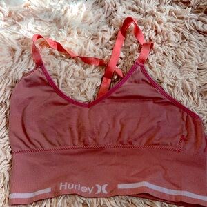 Hurley Pink Sports Bra S NWOT
